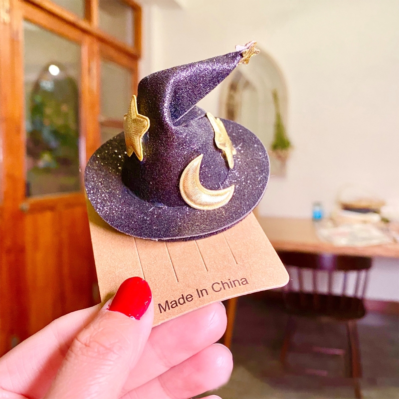Leatherwork Pony - Çocuk sevimli Mini cadı şapkası saç
