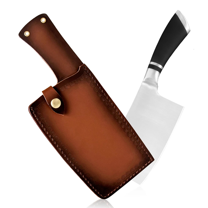 Leatherwork Roller - Mutfak Şefi Cleaver Doğrama Bıçağı Kılıf