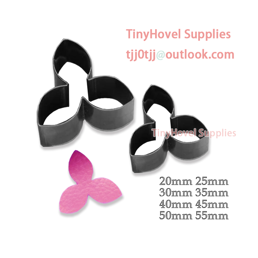 Leatherwork Flowers - 20mm-100mm Yonca Şeklinde Çelik Cetvel Kesim
