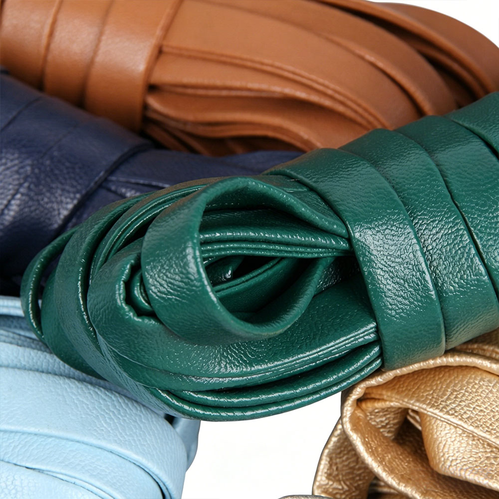 Leatherwork Pony - 5 metre renkli PU deri kordon