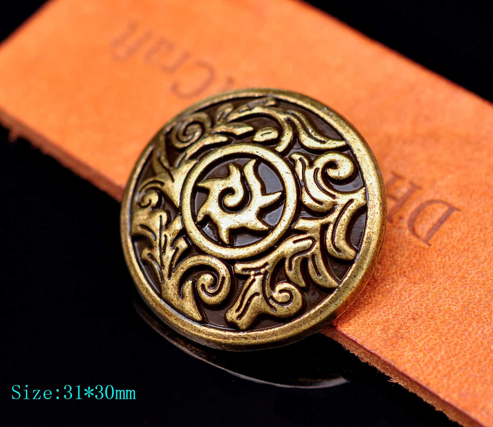 Leatherwork Flowers - 10 adet 31*30MM Trabal pirinç güneş