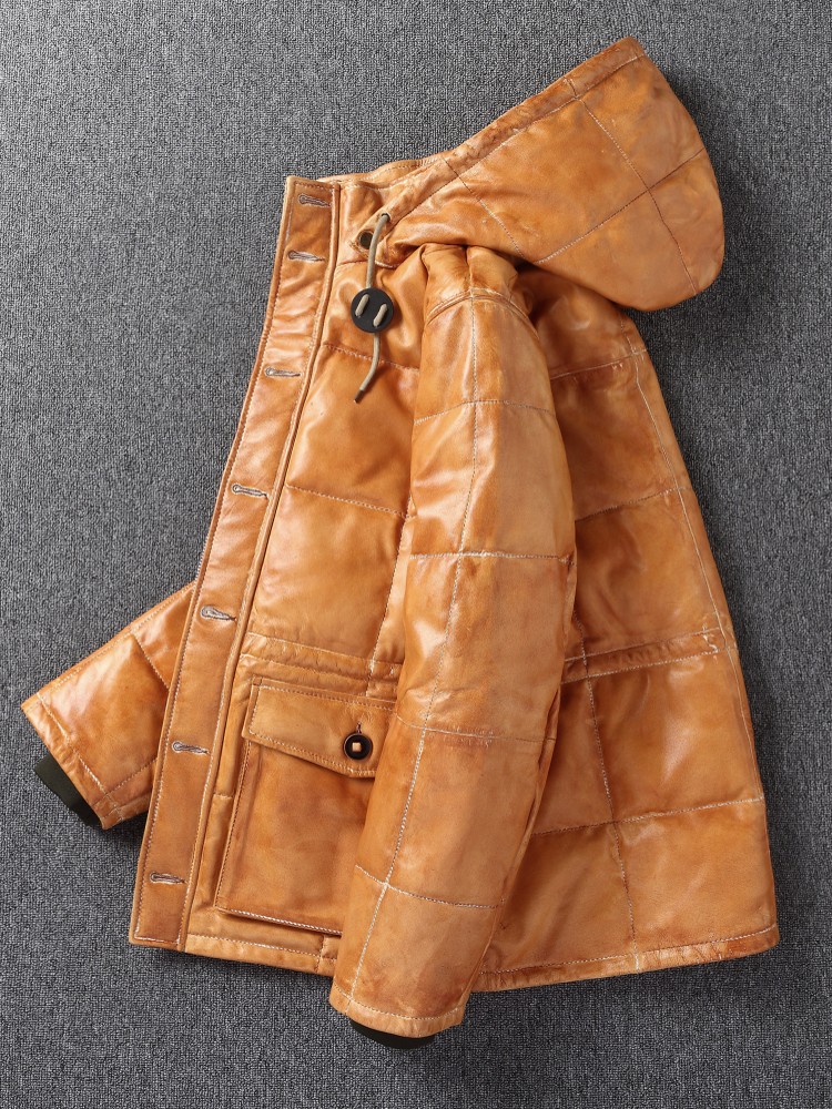 Kış Erkek Koyun Derisi Hakiki  - Leather Work Jacket With Hood incelemesi ve fiyatı