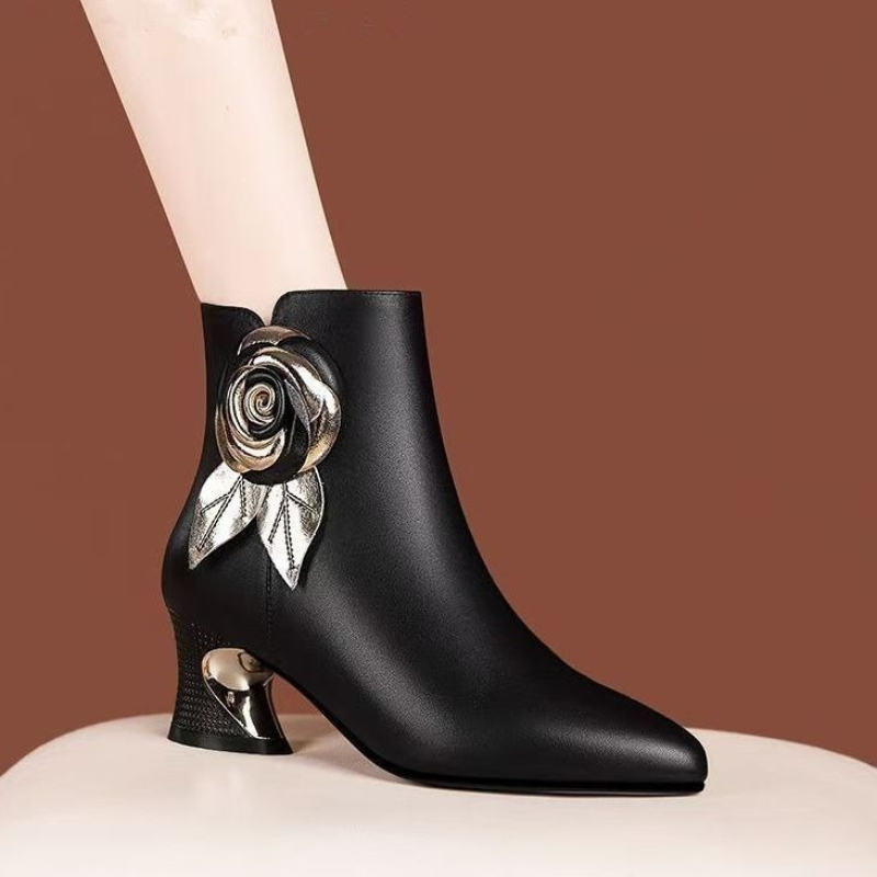 Sonbahar Kış Botları Deri Pola - Leatherwork Flowers incelemesi ve fiyatı