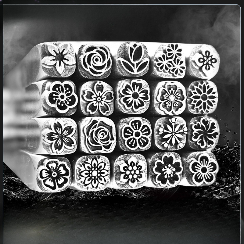 5/7mm Çiçek Desenli Metal Damg - Leatherwork Flowers incelemesi ve fiyatı
