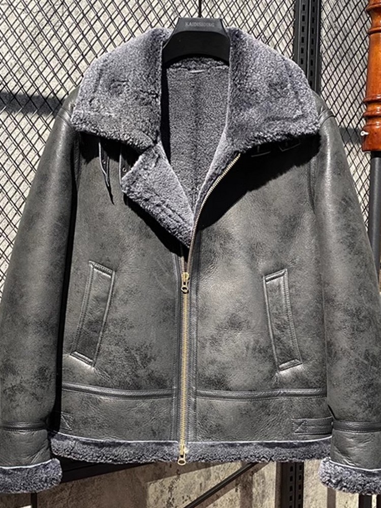 Erkekler Kış Sıcak Yün Astarlı - Leather Work Jacket With Hood incelemesi ve fiyatı