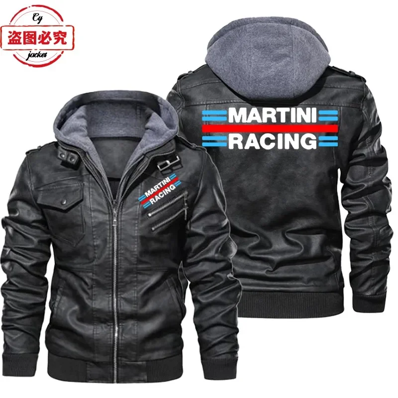 Martini Racing Logolu Baskılı  - Leather Work Jacket With Hood incelemesi ve fiyatı