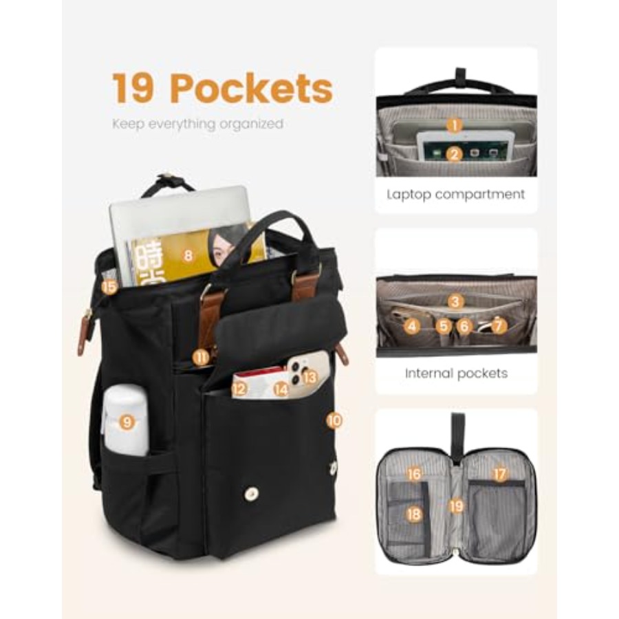 Kadınlar için Laptop Sırt Çant - Leather Work Leather incelemesi ve fiyatı